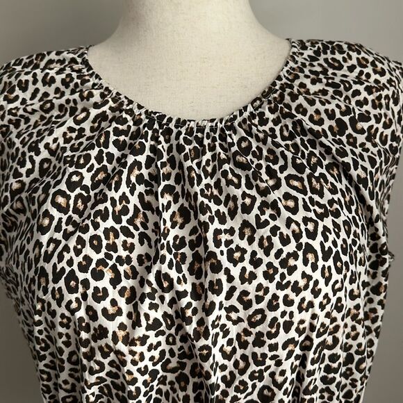 J. Crew Women’s Hyacinth top in leopard cotton poplin Size M - Picture 5 of 10